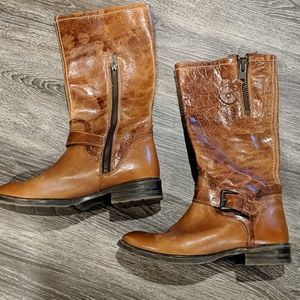 Bed Stu Token Leather Mid Calf Boots